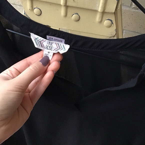 Chiffon Black Blouse - Picture 2 of 2